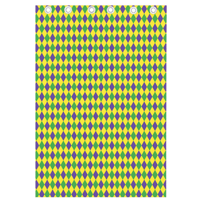 Mardi Gras Fat Tuesday Pattern Print Curtain