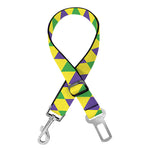 Mardi Gras Fat Tuesday Pattern Print Dog Seat Belt