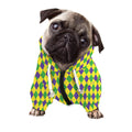 Mardi Gras Fat Tuesday Pattern Print Dog Zip Up Hoodie