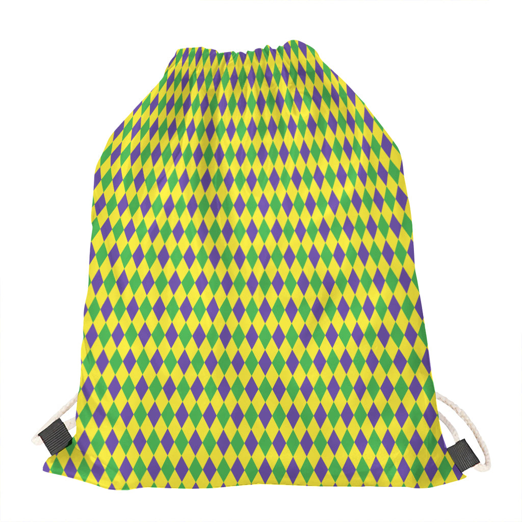 Mardi Gras Fat Tuesday Pattern Print Drawstring Bag