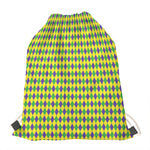 Mardi Gras Fat Tuesday Pattern Print Drawstring Bag