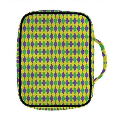 Mardi Gras Fat Tuesday Pattern Print Front Pocket Bible Bag