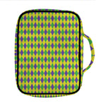 Mardi Gras Fat Tuesday Pattern Print Front Pocket Bible Bag