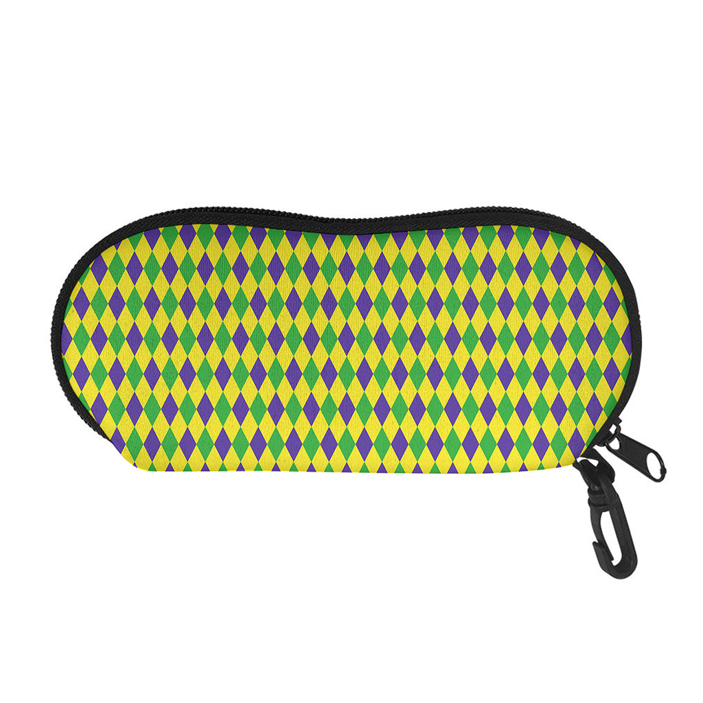 Mardi Gras Fat Tuesday Pattern Print Glasses Case