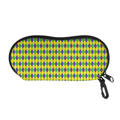 Mardi Gras Fat Tuesday Pattern Print Glasses Case