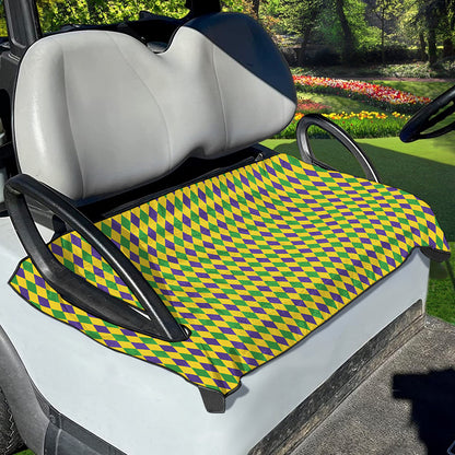 Mardi Gras Fat Tuesday Pattern Print Golf Cart Seat Cover