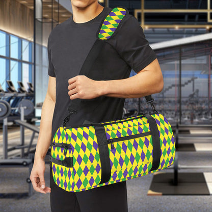 Mardi Gras Fat Tuesday Pattern Print Gym Bag
