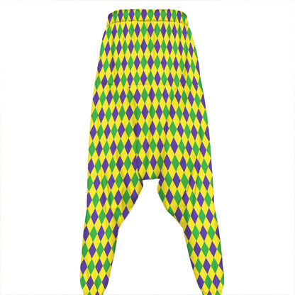 Mardi Gras Fat Tuesday Pattern Print Hammer Pants