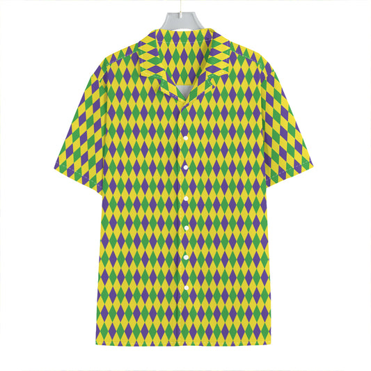 Mardi Gras Fat Tuesday Pattern Print Hawaiian Shirt