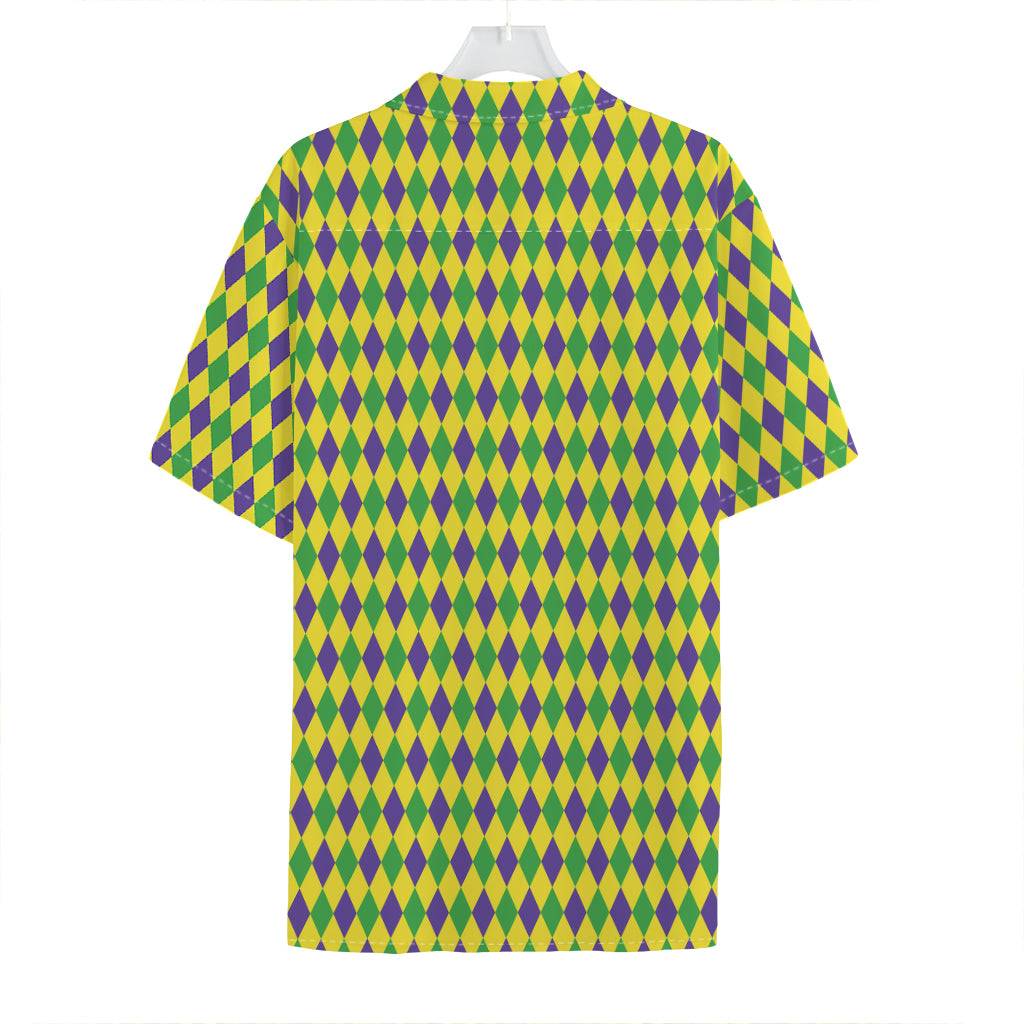 Mardi Gras Fat Tuesday Pattern Print Hawaiian Shirt