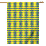 Mardi Gras Fat Tuesday Pattern Print House Flag
