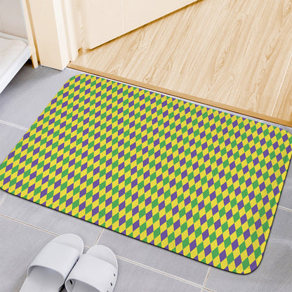 Mardi Gras Fat Tuesday Pattern Print Indoor Door Mat