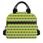 Mardi Gras Fat Tuesday Pattern Print Insulated Lunch Bag