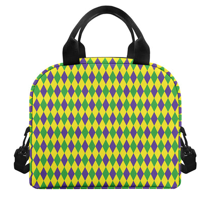 Mardi Gras Fat Tuesday Pattern Print Insulated Lunch Bag