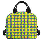 Mardi Gras Fat Tuesday Pattern Print Insulated Lunch Bag