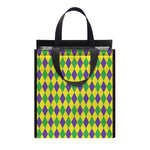Mardi Gras Fat Tuesday Pattern Print Insulated Lunch Tote