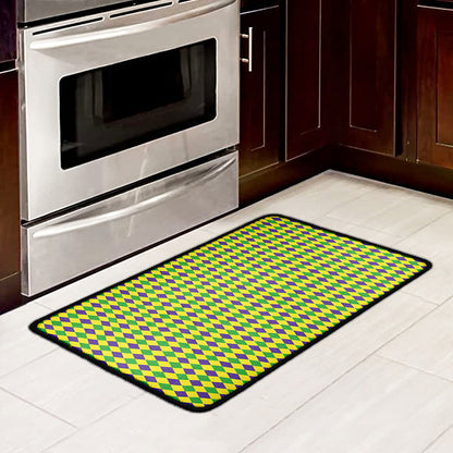 Mardi Gras Fat Tuesday Pattern Print Kitchen Mat