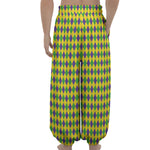 Mardi Gras Fat Tuesday Pattern Print Lantern Pants