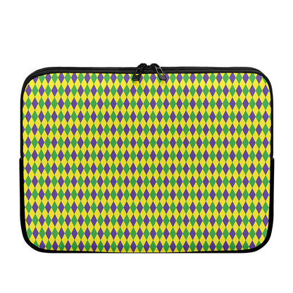 Mardi Gras Fat Tuesday Pattern Print Laptop Sleeve
