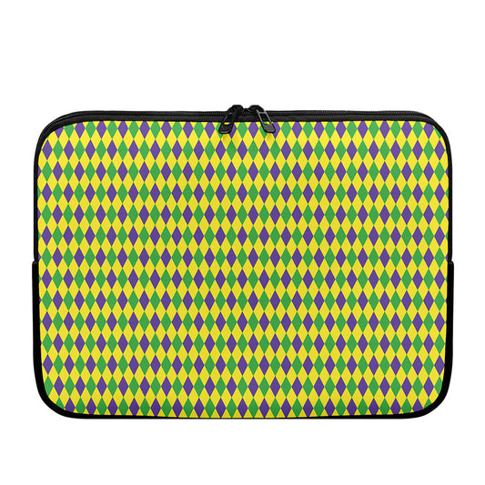 Mardi Gras Fat Tuesday Pattern Print Laptop Sleeve