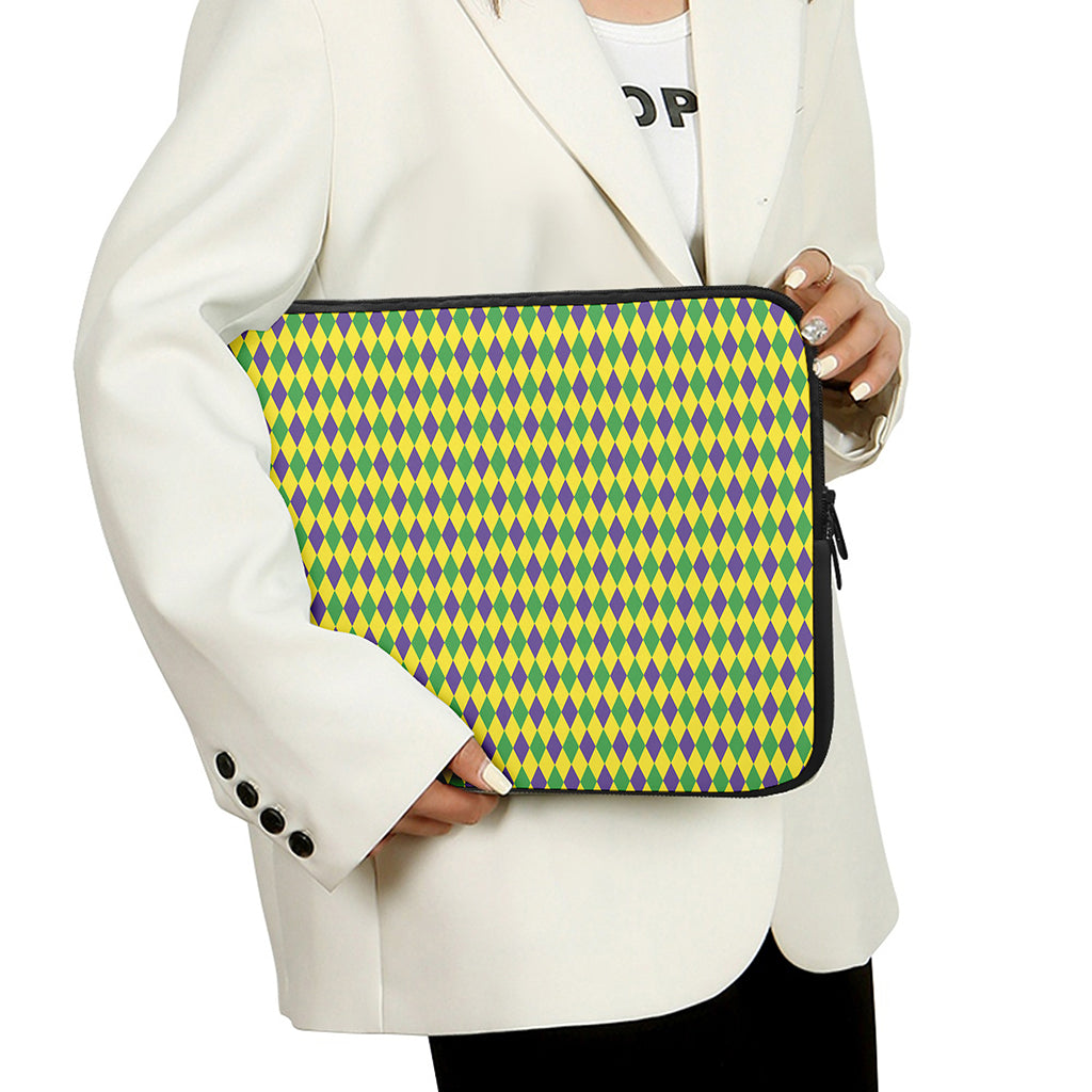 Mardi Gras Fat Tuesday Pattern Print Laptop Sleeve