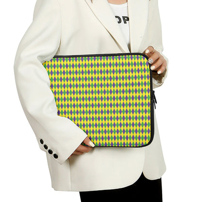 Mardi Gras Fat Tuesday Pattern Print Laptop Sleeve
