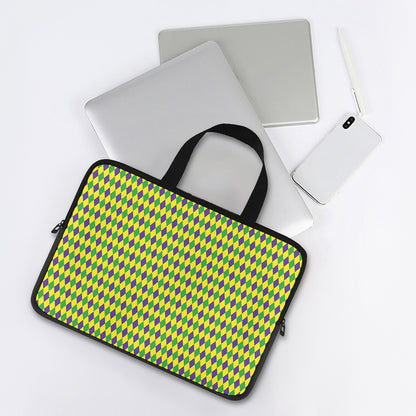 Mardi Gras Fat Tuesday Pattern Print Laptop Sleeve With Handle