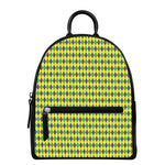 Mardi Gras Fat Tuesday Pattern Print Leather Backpack