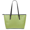 Mardi Gras Fat Tuesday Pattern Print Leather Tote Bag