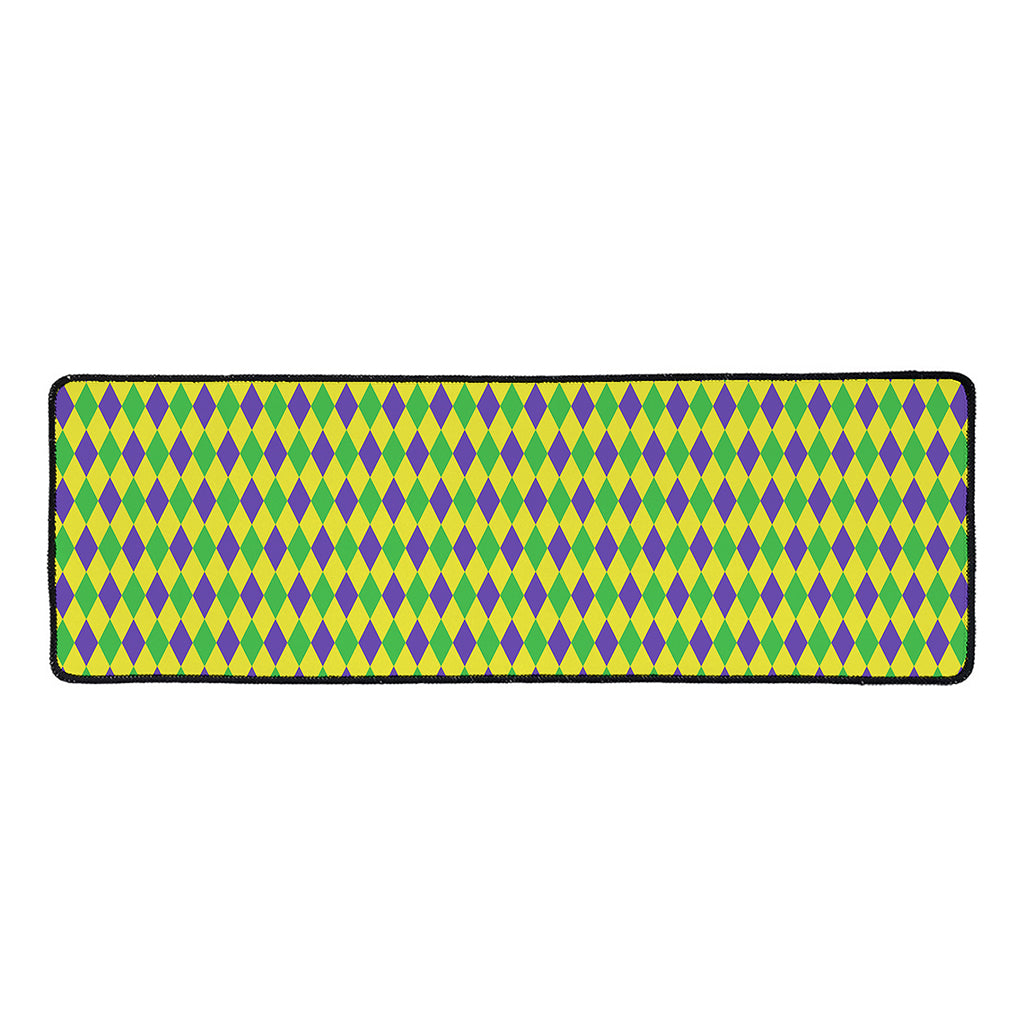 Mardi Gras Fat Tuesday Pattern Print Long Kitchen Mat