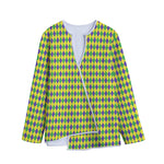 Mardi Gras Fat Tuesday Pattern Print Long Sleeve Short Coat