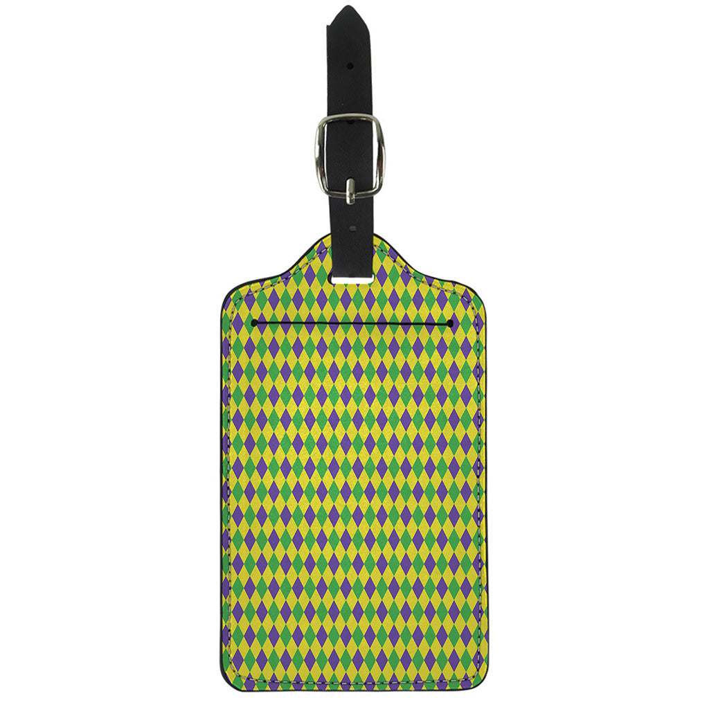 Mardi Gras Fat Tuesday Pattern Print Luggage Tag