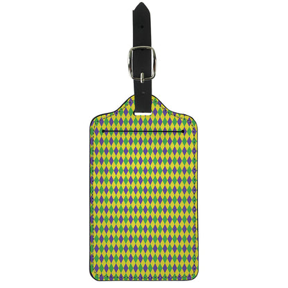 Mardi Gras Fat Tuesday Pattern Print Luggage Tag
