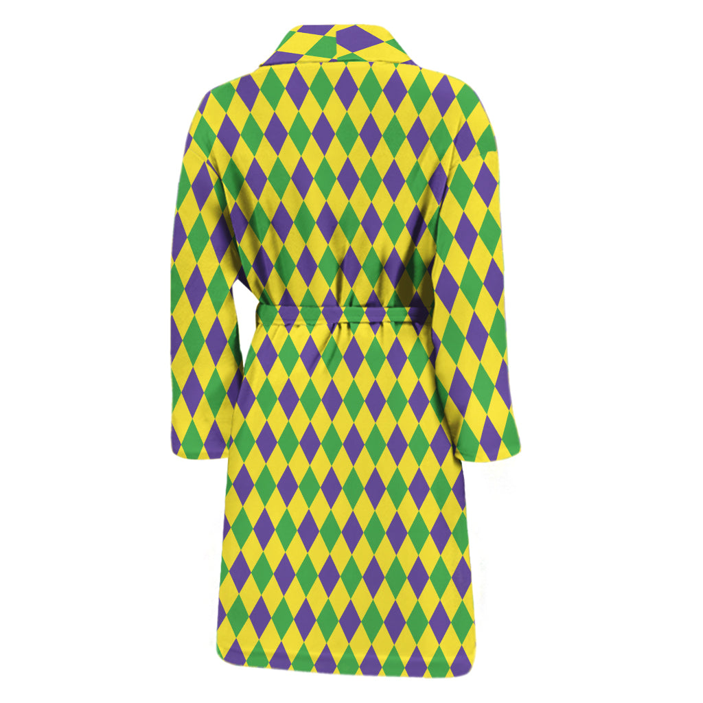 Mardi Gras Fat Tuesday Pattern Print Men's Bathrobe