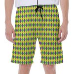 Mardi Gras Fat Tuesday Pattern Print Men's Beach Shorts