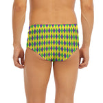 Mardi Gras Fat Tuesday Pattern Print Men's Briefs