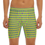 Mardi Gras Fat Tuesday Pattern Print Men's Long Boxer Briefs