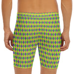 Mardi Gras Fat Tuesday Pattern Print Men's Long Boxer Briefs