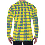 Mardi Gras Fat Tuesday Pattern Print Men's Long Sleeve T-Shirt
