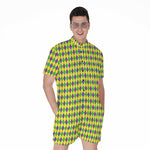 Mardi Gras Fat Tuesday Pattern Print Men's Rompers