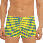Mardi Gras Fat Tuesday Pattern Print Men's Short Boxer Briefs