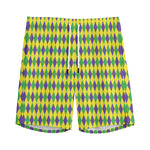 Mardi Gras Fat Tuesday Pattern Print Men's Sports Shorts