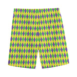 Mardi Gras Fat Tuesday Pattern Print Men's Sports Shorts