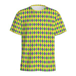 Mardi Gras Fat Tuesday Pattern Print Men's Sports T-Shirt