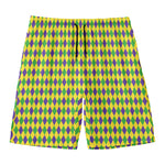 Mardi Gras Fat Tuesday Pattern Print Men's Swim Trunks