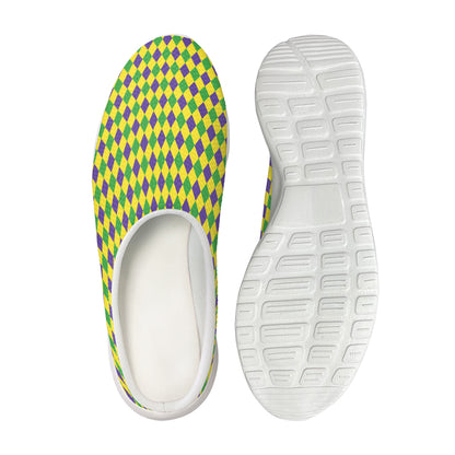 Mardi Gras Fat Tuesday Pattern Print Mesh Casual Shoes
