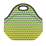 Mardi Gras Fat Tuesday Pattern Print Neoprene Lunch Bag