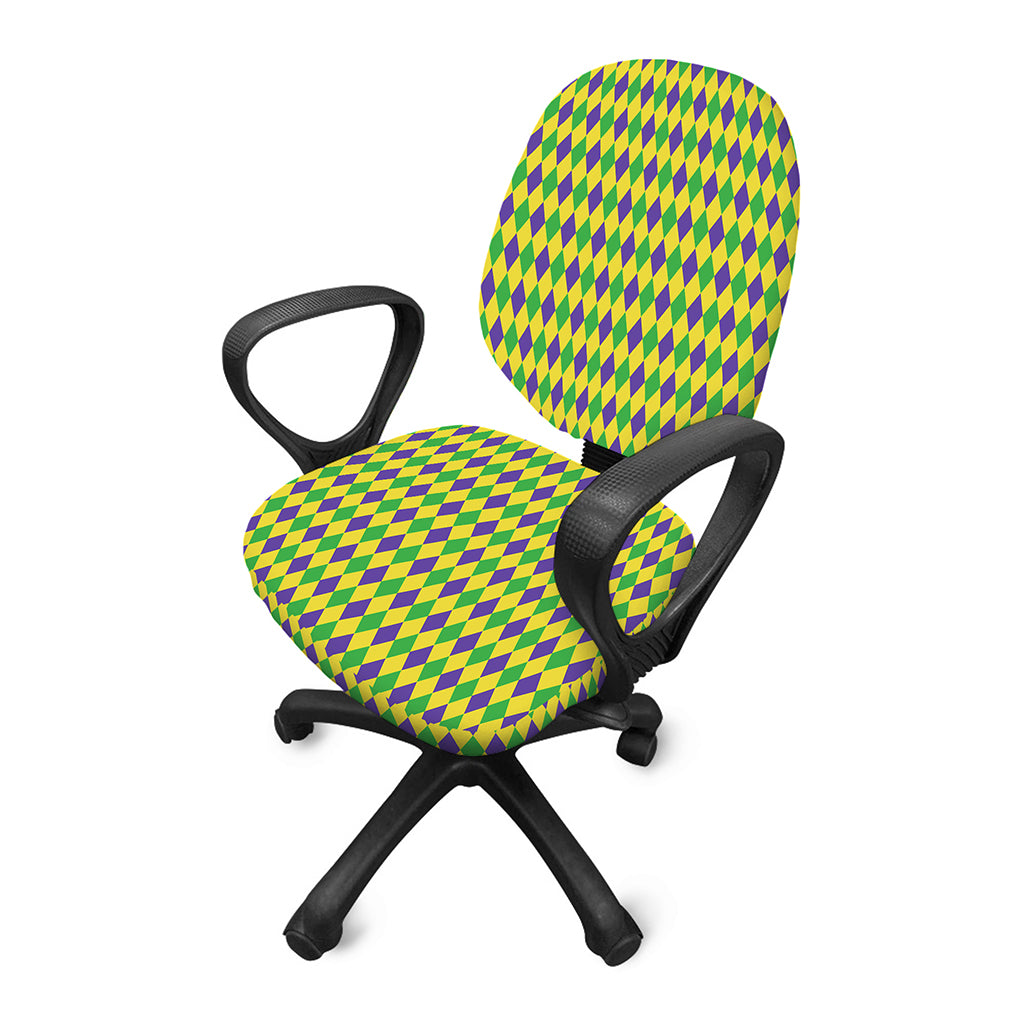 Mardi Gras Fat Tuesday Pattern Print Office Chair Cover