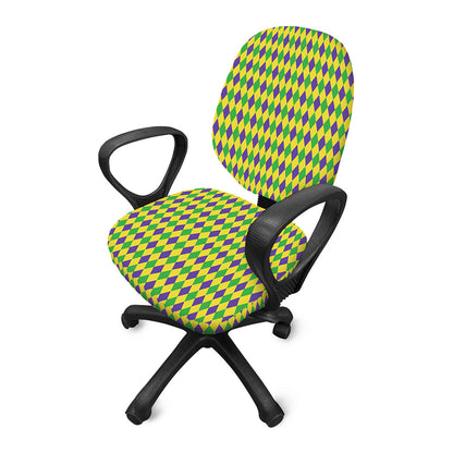 Mardi Gras Fat Tuesday Pattern Print Office Chair Cover