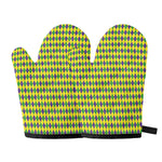 Mardi Gras Fat Tuesday Pattern Print Oven Mitts